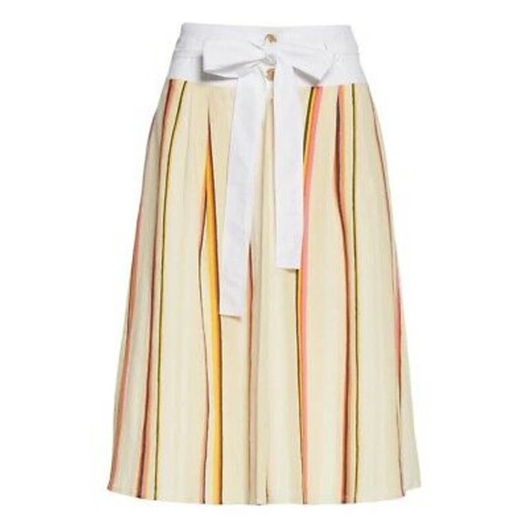 Tory Burch Dresses & Skirts - Tory Burch Striped Tie Waist Cotton Skirt